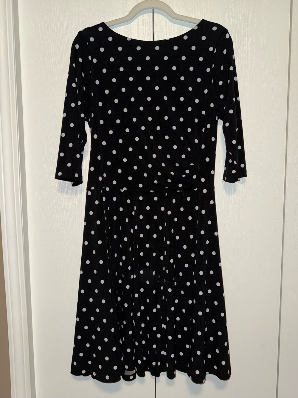 TanJay Polka Dot Gathered Waist Dress
